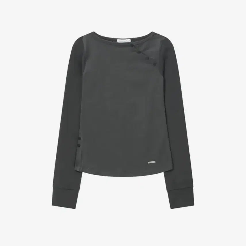 [BUNJANG] Miseki Seoul Slash Button Long Sleeve T-Shirt / 미세키서울 슬래시 버튼 롱 슬리브 티셔츠