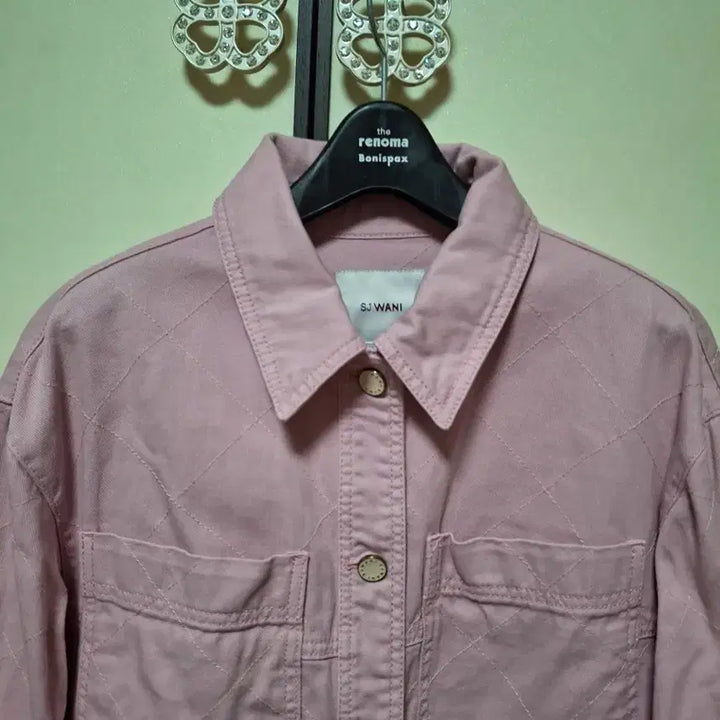 [BUNJANG] Son Jung Wan WANI Pink Quilted Denim Jacket Size 66 / 손정완  WANI 핑크 퀼팅 데님자켓 (90-95-165)  66사이즈