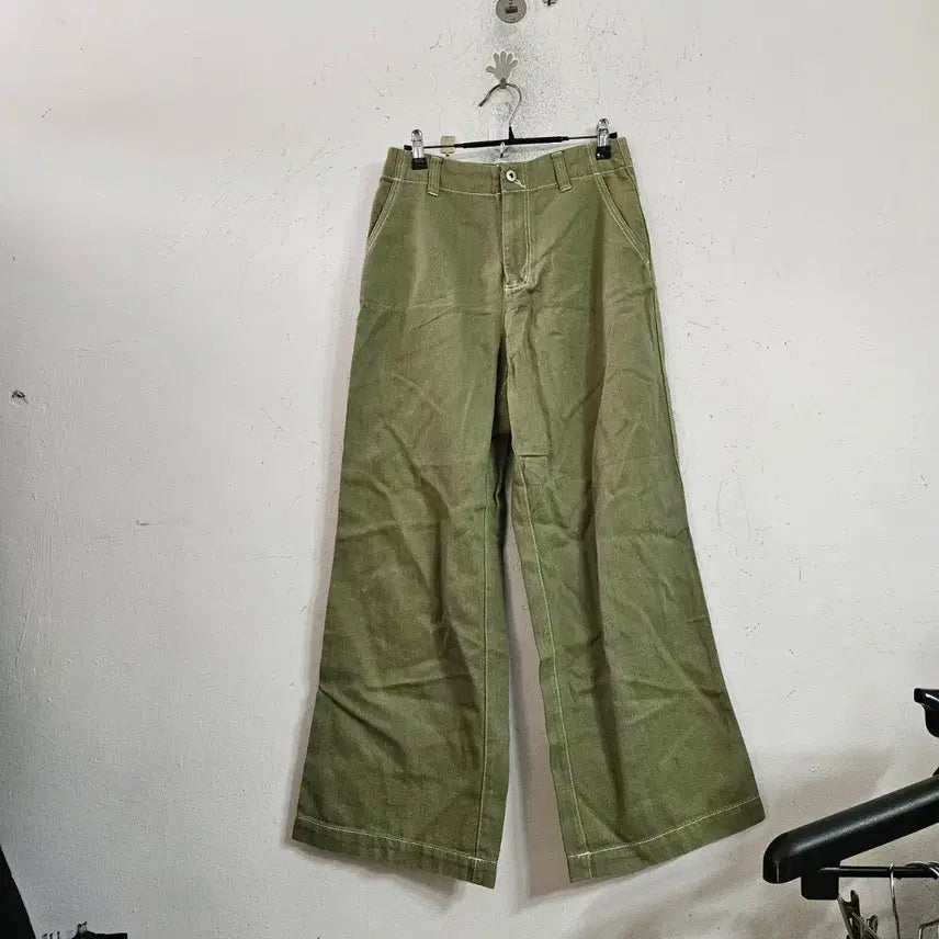 [BUNJANG] Khaki Wide Pants / 카키 와이드 팬츠26
