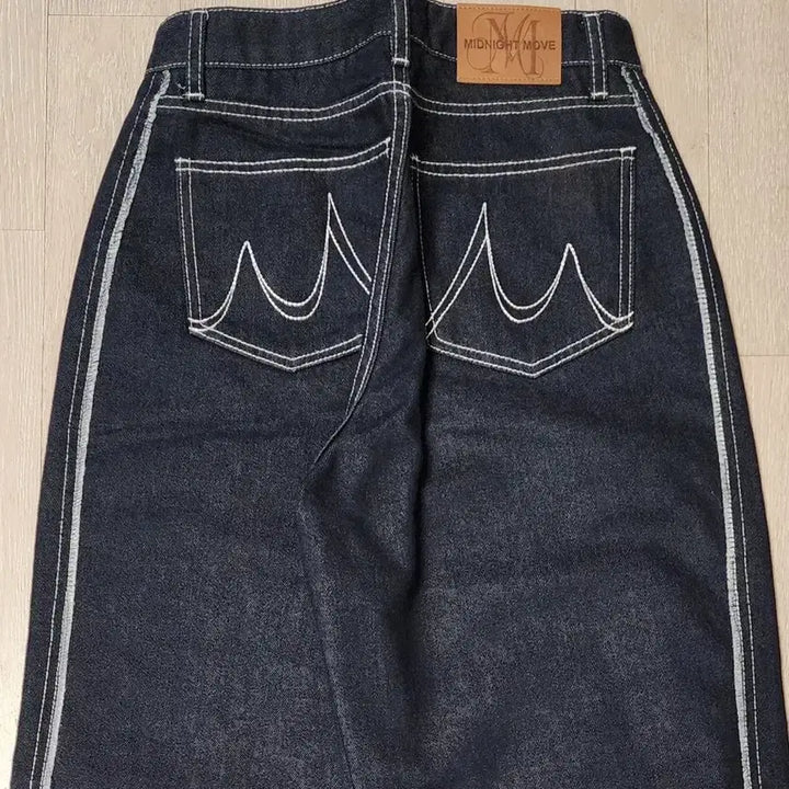 [BUNJANG] Midnight Move Line Denim Pants - Blue S / 미드나잇 무브 라인 데님 팬츠 - 블루 S