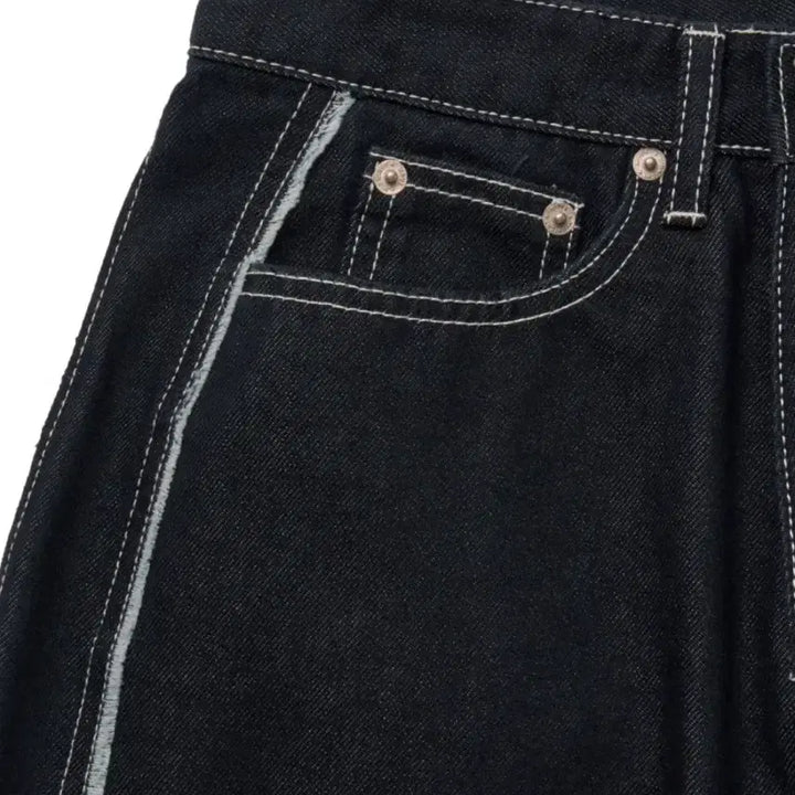 [BUNJANG] Midnight Move Line Denim Pants - Blue S / 미드나잇 무브 라인 데님 팬츠 - 블루 S
