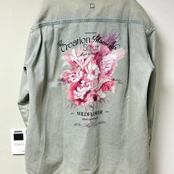 [SOLD OUT] [새상품급] 우영미 25SS 플라워 백로고 데님 셔츠 50사이즈