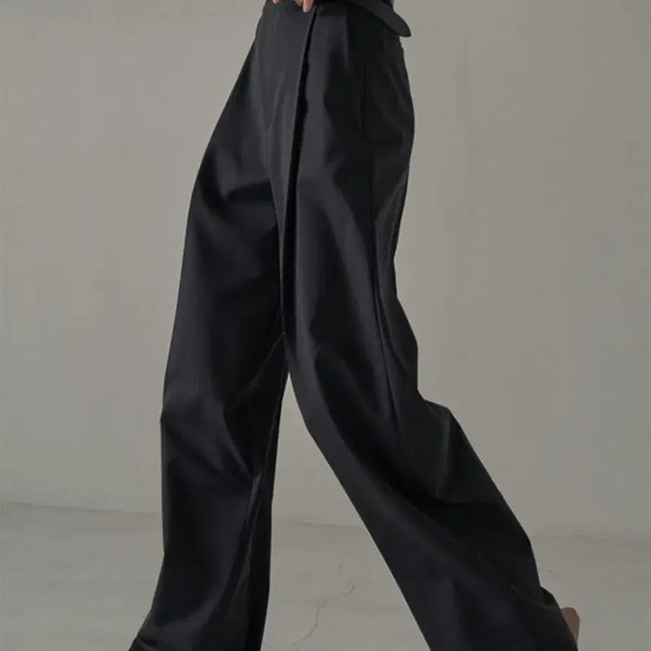 [SOLD OUT] 피사드패턴 썸머 울 슬랙스 블랙 M