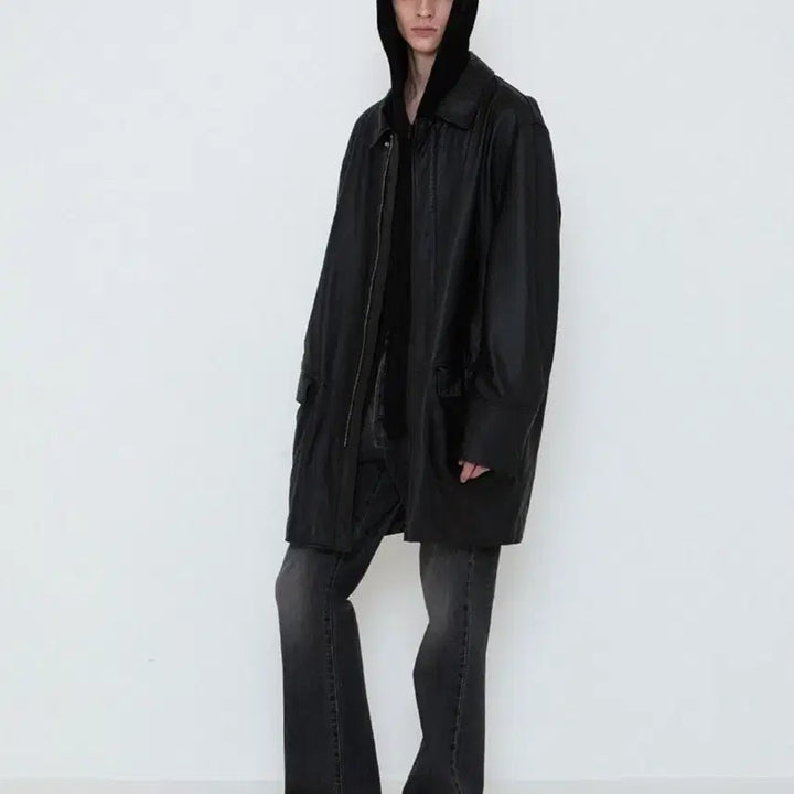 [BUNJANG] Innir 254 Oil Washed Lambskin Coat / Innir 이니어 254 OIL WASHED LAMBSKIN COAT