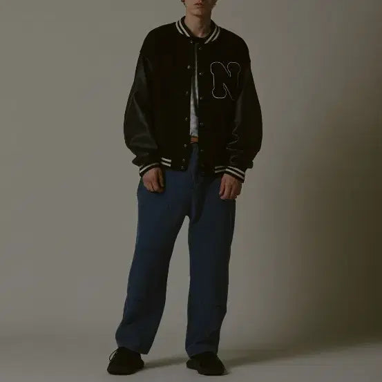 [BUNJANG] Namer Clothing Varsity Jacket Black XL / 네이머클로딩 바시티 블랙 XL 판매