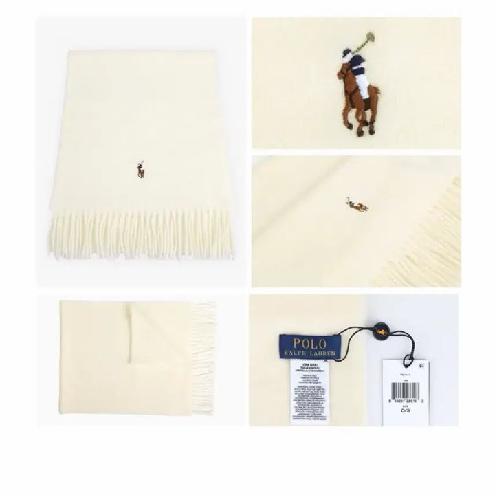 [BUNJANG] Polo Ralph Lauren Signature Wool Muffler - Chic Cream / 폴로 목도리/폴로랄프로렌 시그니처 울 머플러 PO_SS1 시크크림