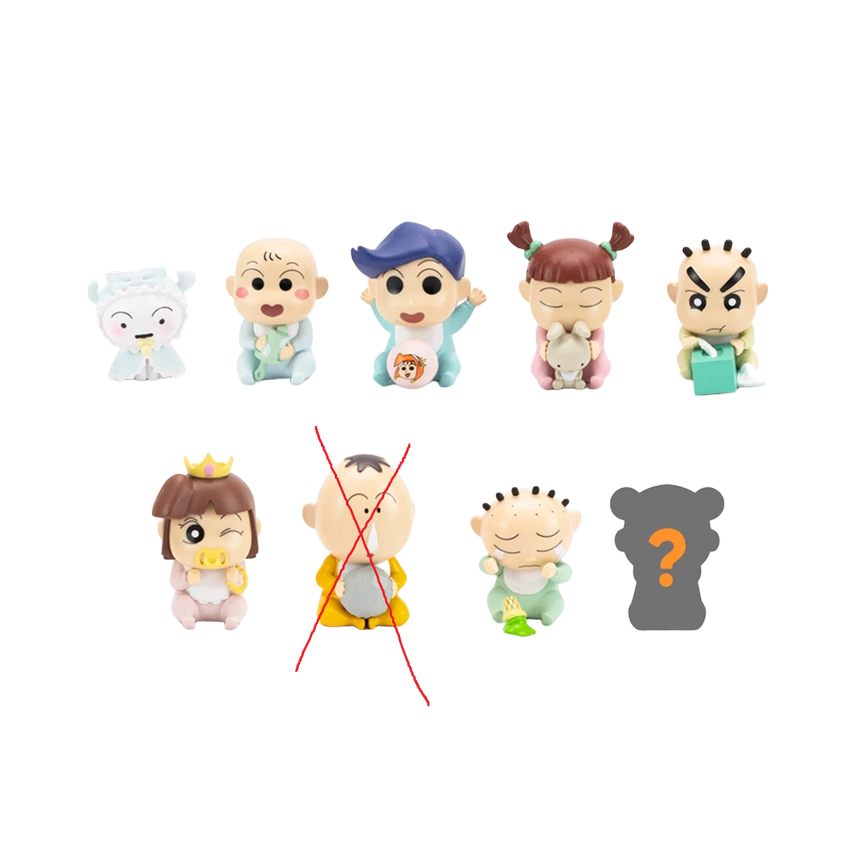[BUNJANG] Crayon Shin-chan Baby Figure Full Set (Hidden Included) / 짱구는 못말려 베이비 피규어 맹구 제외 풀셋(히든 포함)