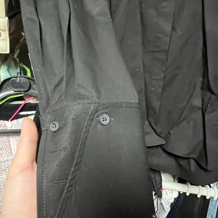 [BUNJANG] Fresh Label Posh Turn Up Shirt Black / 프레쉬라벨 포쉬 턴업 셔츠 블랙