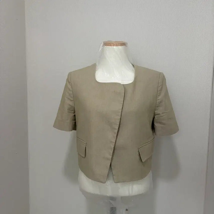 [BUNJANG] 8 Seconds Beige Short Sleeve Summer Jacket / 에잇세컨즈 베이지 반팔 여름 자켓