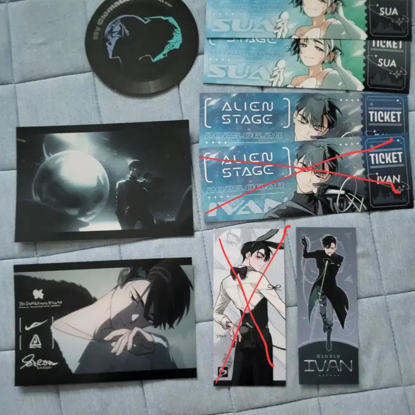 [BUNJANG] ACE THE BALLROOM Sua Ticket Set &amp; Ivan Ticket Set, Postcard, Paper Coaster / 에이스테 수아 티켓 / 이반 티켓, 엽서 / 종이코스터