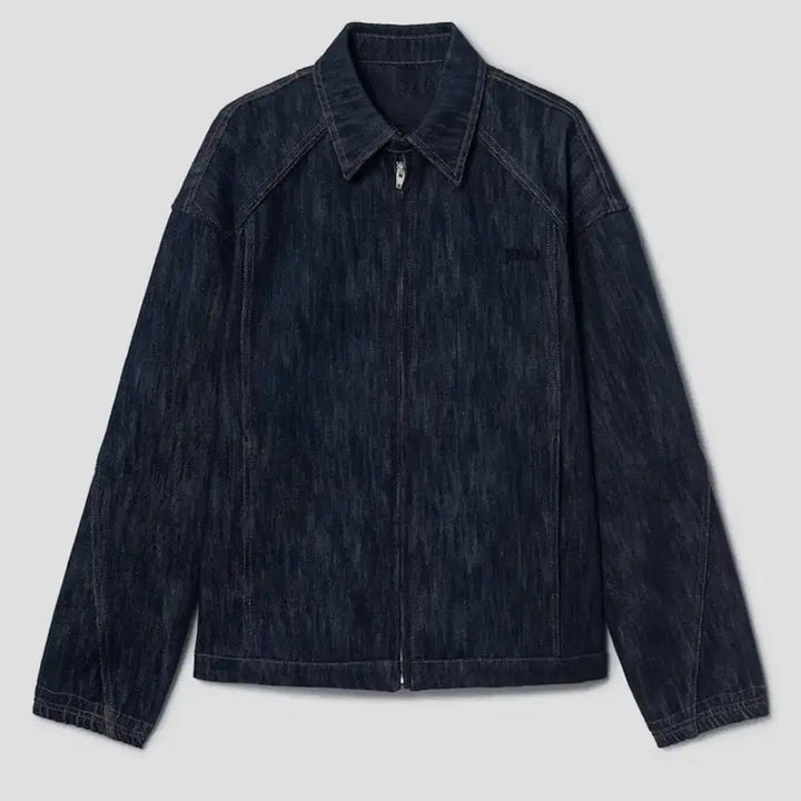 [BUNJANG] Juun.J Indigo Tone Kip Cotton Zip-up Shirt Jacket - Navy 48 / 준지 인디고 톤 킵 코튼 집업 셔켓 - 네이비 48 새상품