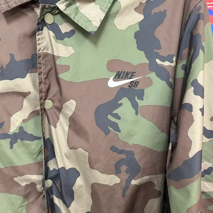 [BUNJANG] Nike SB Camo Oversized Windbreaker Coach Jacket / s급 나이키SB 카모 오버핏 바람막이 코치자켓 2XL110