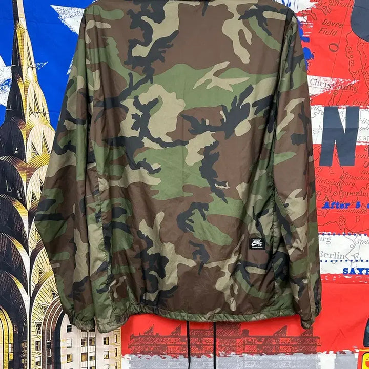 [BUNJANG] Nike SB Camo Oversized Windbreaker Coach Jacket / s급 나이키SB 카모 오버핏 바람막이 코치자켓 2XL110