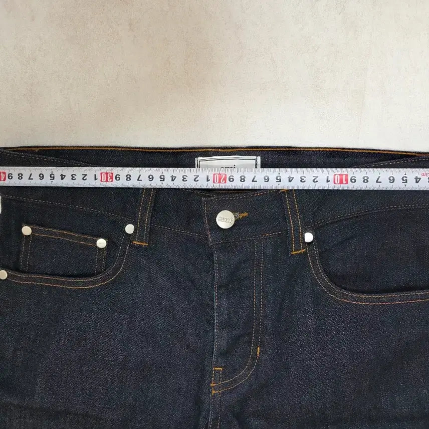 [BUNJANG] AMI Slim Fit Raw Denim Jeans / AMI 생지 데님 슬림핏 청바지 백화점판