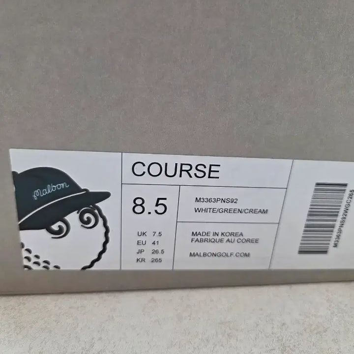 [BUNJANG] Malbon White Wingtip Golf Sneakers / 말본 골프화 화이트 윙팁 스니커즈