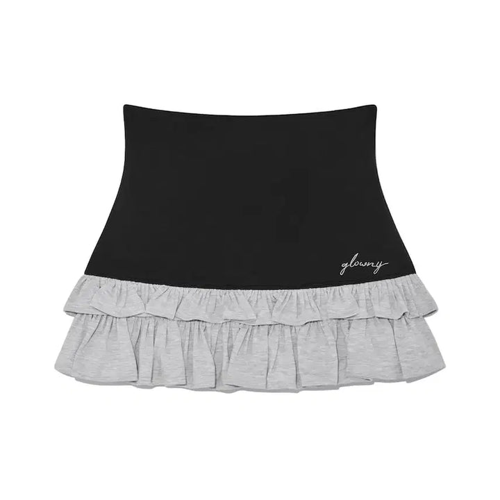 [SOLD OUT] [당일발송] 글로니 루루 러플 미니 스커트 그레이 새상품