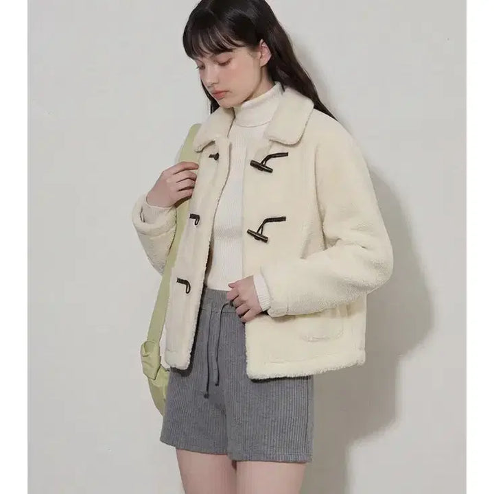 [BUNJANG] Bear Fur Double Toggle Jacket / 고급 베어 퍼 더블 자켓