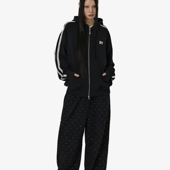 [BUNJANG] OY Lace Dolly Hoodie Zip-up / OY 오와이 레이스 돌리 후드집업 새상품급 원가 11