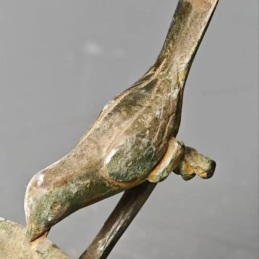 [BUNJANG] Bronze Executing "Byungbae" Candlestick New Decoration / 청동 작형 병배 촛대 새 장식 골동품 출토품 수집품 고미술품