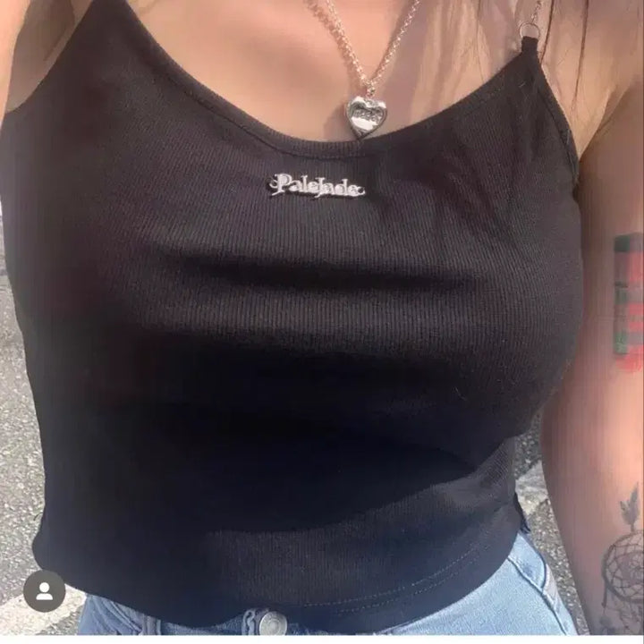 [BUNJANG] Pale Jade Chain Sleeveless Top / 새상품) 페일제이드 체인 슬리브리스 블루그린