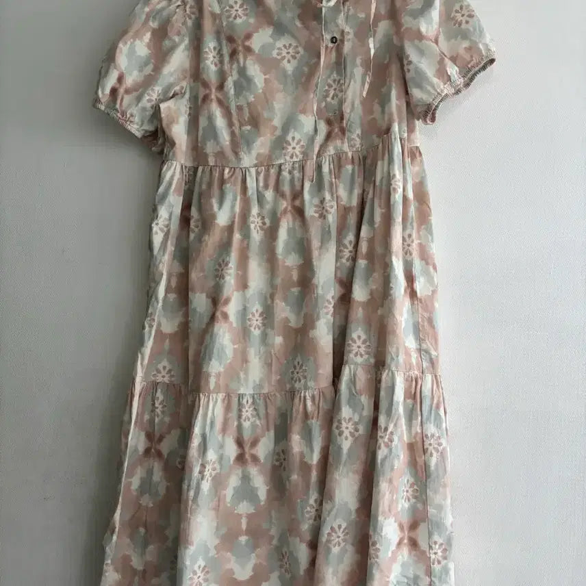 [BUNJANG] H&amp;M Pattern Long Dress Pink/Gray / H&amp;M  패턴 롱 원피스 핑크/그레이