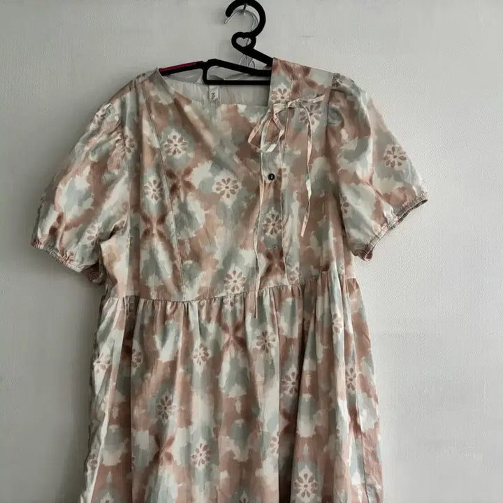 [BUNJANG] H&amp;M Pattern Long Dress Pink/Gray / H&amp;M  패턴 롱 원피스 핑크/그레이