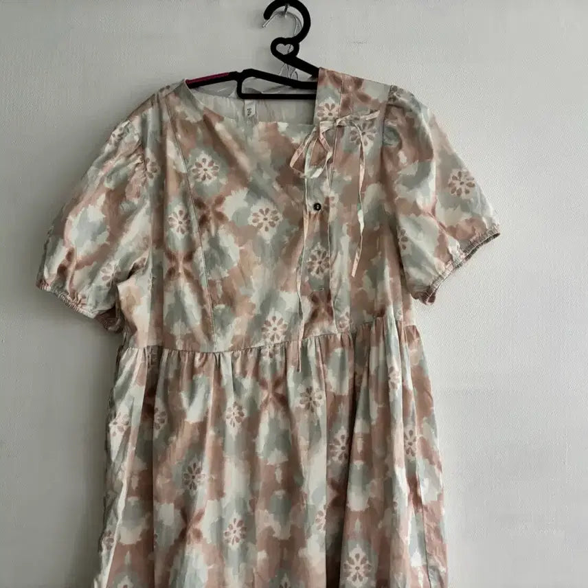 [BUNJANG] H&amp;M Pattern Long Dress Pink/Gray / H&amp;M  패턴 롱 원피스 핑크/그레이