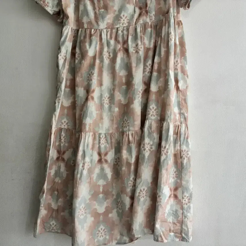 [BUNJANG] H&amp;M Pattern Long Dress Pink/Gray / H&amp;M  패턴 롱 원피스 핑크/그레이