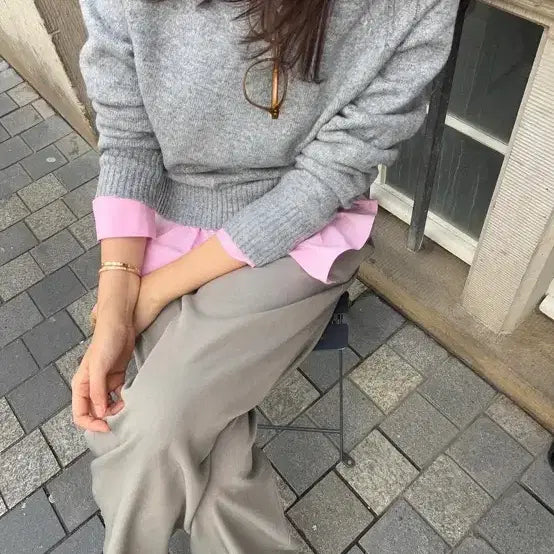 [BUNJANG] Le Meui Albus Wrinkle-Free Shirt - Pink / 르뮈 알버스 링클프리 셔츠 핑크 새상품