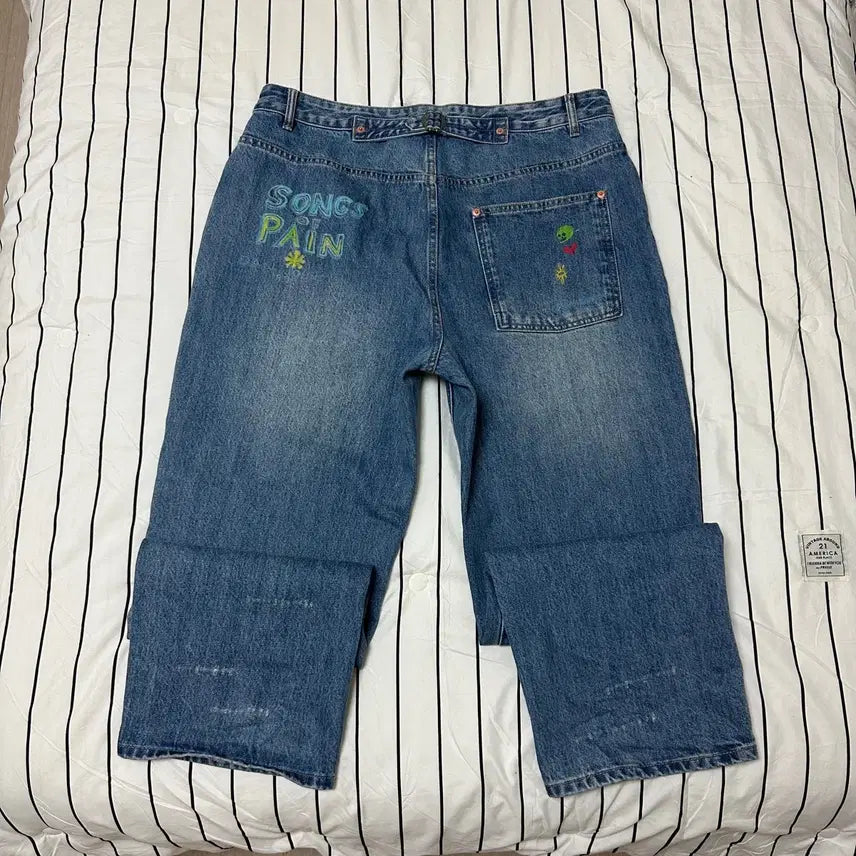 [BUNJANG] Dnerd x Daniel Johnston Denim Jeans (XL) / 디네댓x다니엘존스턴 데님(XL)
