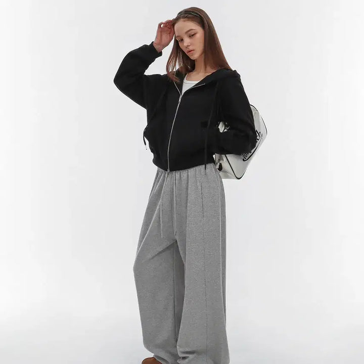[BUNJANG] Black Up B-Basic Air Sweat Loose Fit Hoodie Zip-up / 블랙업 B-BASIC 에어스웨트 루즈핏 후드집업 <블랙>