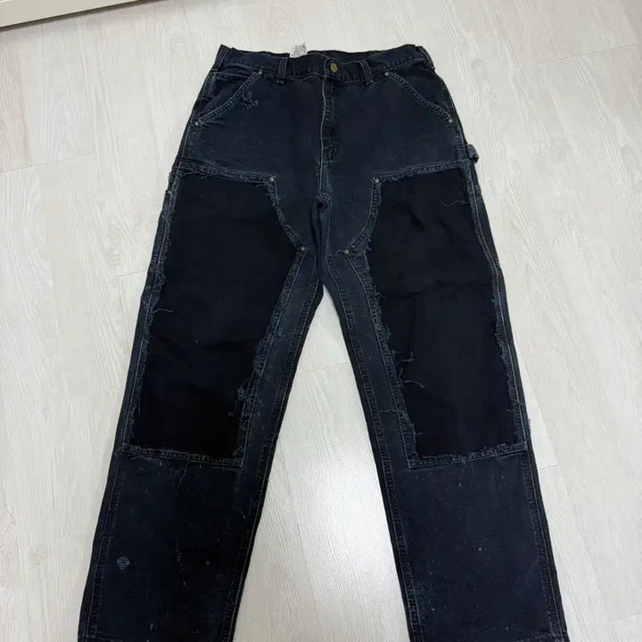 [BUNJANG] Carhartt Double Knee Black Pants / 칼하트 더블니 블랙 34