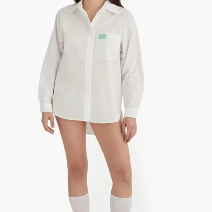 [BUNJANG] Paloma Wool Logo Oversized Shirt White / 팔로마울 셔츠