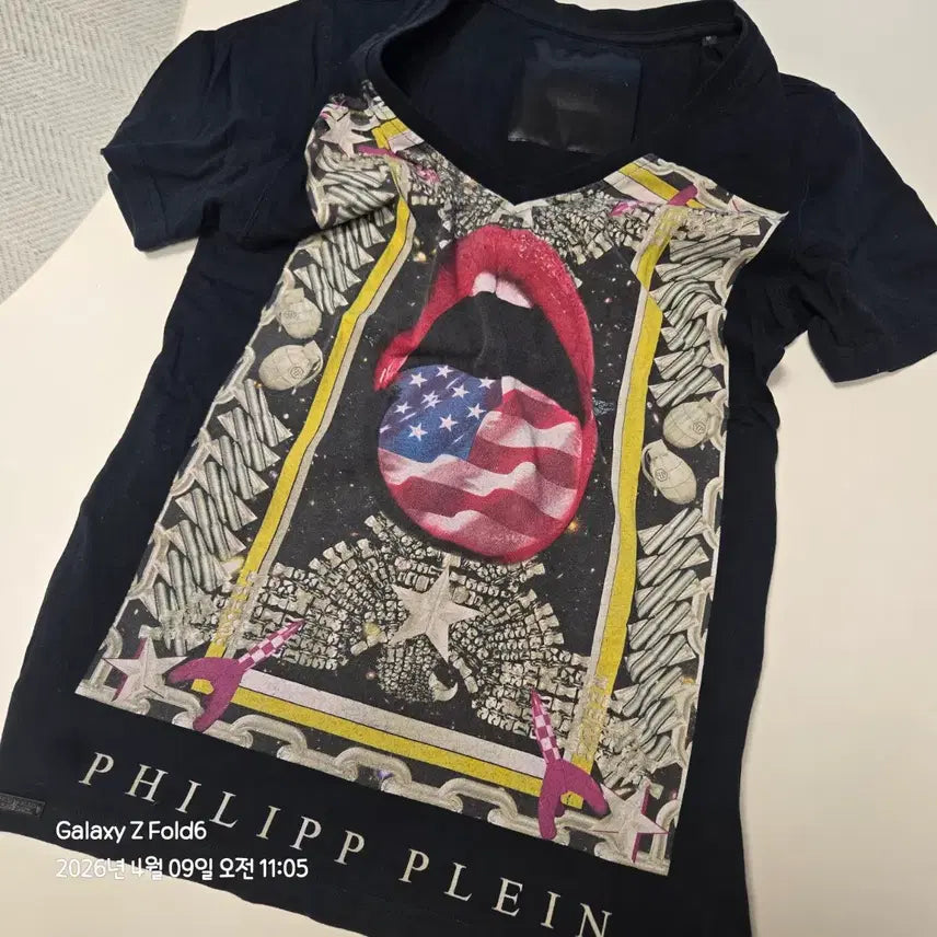 [BUNJANG] Philipp Plein Black Printing T-shirt / 필립플레인 블랙 프린팅 반팔 티셔츠