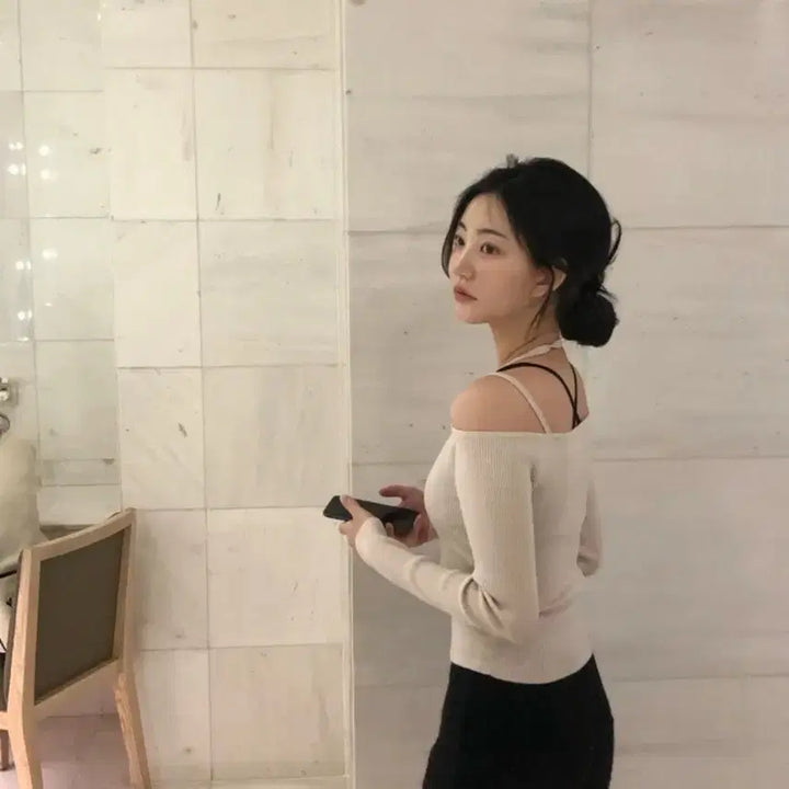 [BUNJANG] Zhenio Triple Strap Off-Shoulder Top / 새상품) 제니오 트리플 스트랩 오프숄더 미스티로즈 컬러 새상품 판매합니다