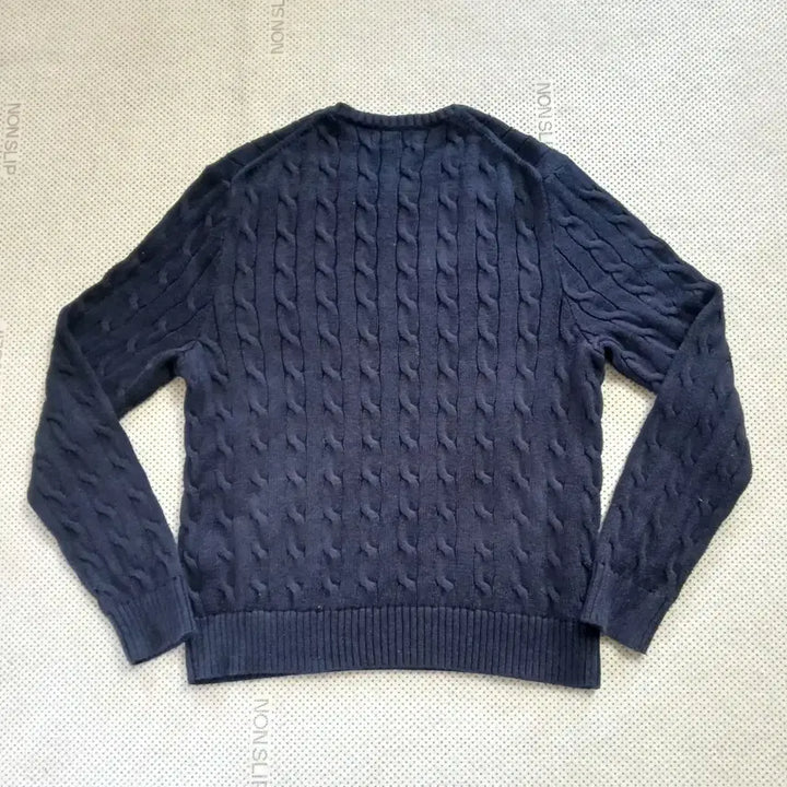 [BUNJANG] Polo Ralph Lauren Navy Cable Knit Sweater / 폴로 랄프로렌 네이비 꽈배기 니트