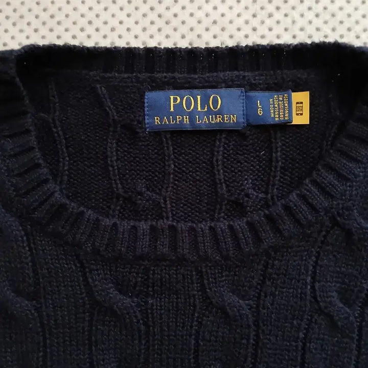 [BUNJANG] Polo Ralph Lauren Navy Cable Knit Sweater / 폴로 랄프로렌 네이비 꽈배기 니트