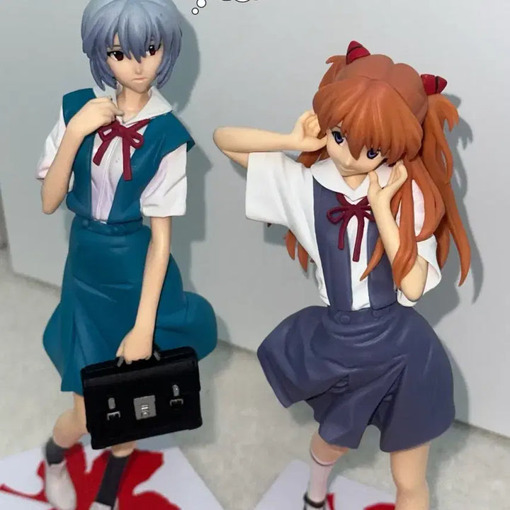 [BUNJANG] Evangelion Sega Ayanami Rei &amp; Asuka Premium Uniform Figure / 에반게리온 세가 아야나미 레이 &amp; 아스카 프리미엄 교복 피규어