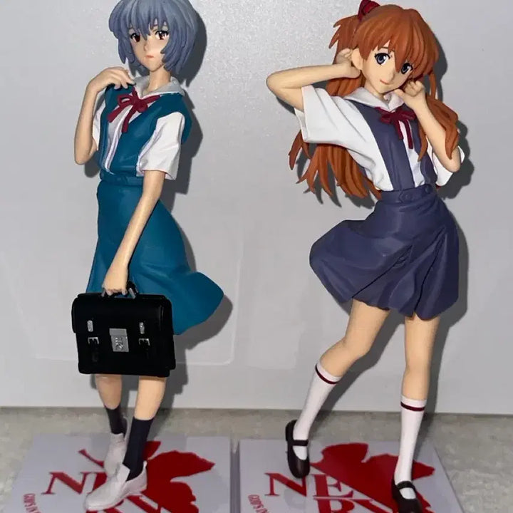 [BUNJANG] Evangelion Sega Ayanami Rei &amp; Asuka Premium Uniform Figure / 에반게리온 세가 아야나미 레이 &amp; 아스카 프리미엄 교복 피규어