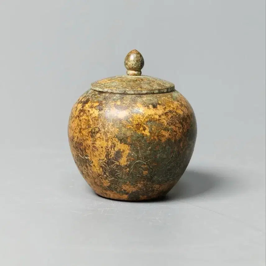 [BUNJANG] Joseon Dynasty Gilt Bronze Twelve Zodiac Animals Sarira Reliquary / 민국시대 동제 도금 십이지신문 소호형 사리장엄구 골동품 수집품