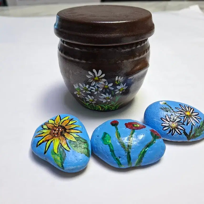 [BUNJANG] Miniature Jar and Stone Flower Set / 미니항아리와 돌꽃세트