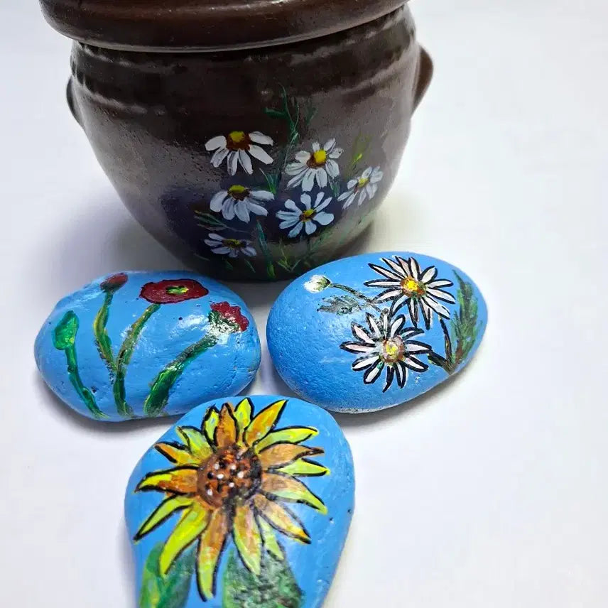 [BUNJANG] Miniature Jar and Stone Flower Set / 미니항아리와 돌꽃세트