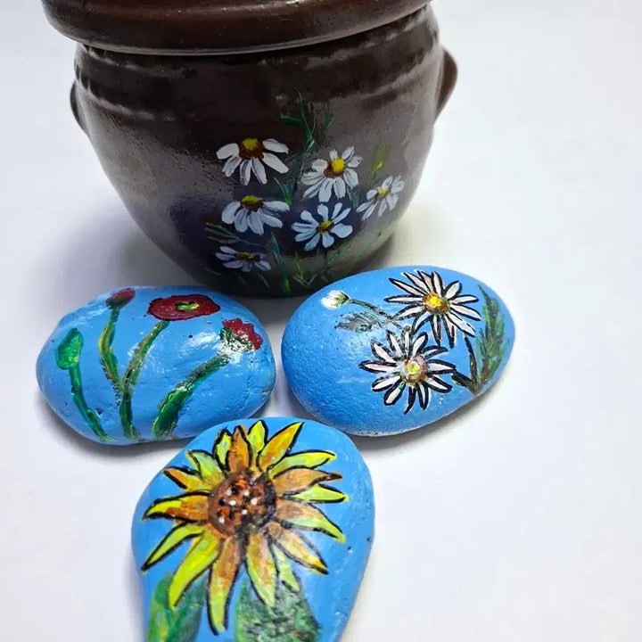 [BUNJANG] Miniature Jar and Stone Flower Set / 미니항아리와 돌꽃세트