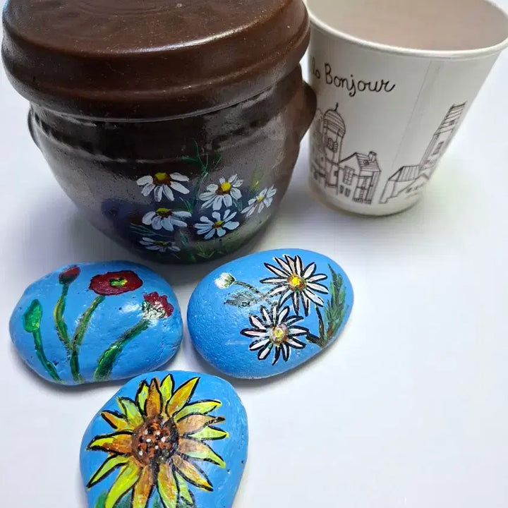 [BUNJANG] Miniature Jar and Stone Flower Set / 미니항아리와 돌꽃세트