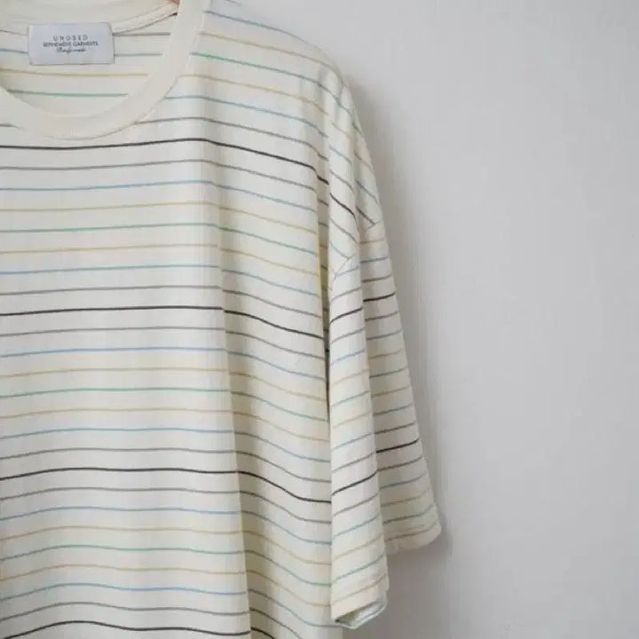 [BUNJANG] UNUSED Border Short Sleeve T-Shirt Cream Size 3 / UNUSED  Border Short Sleeve T-Shirts