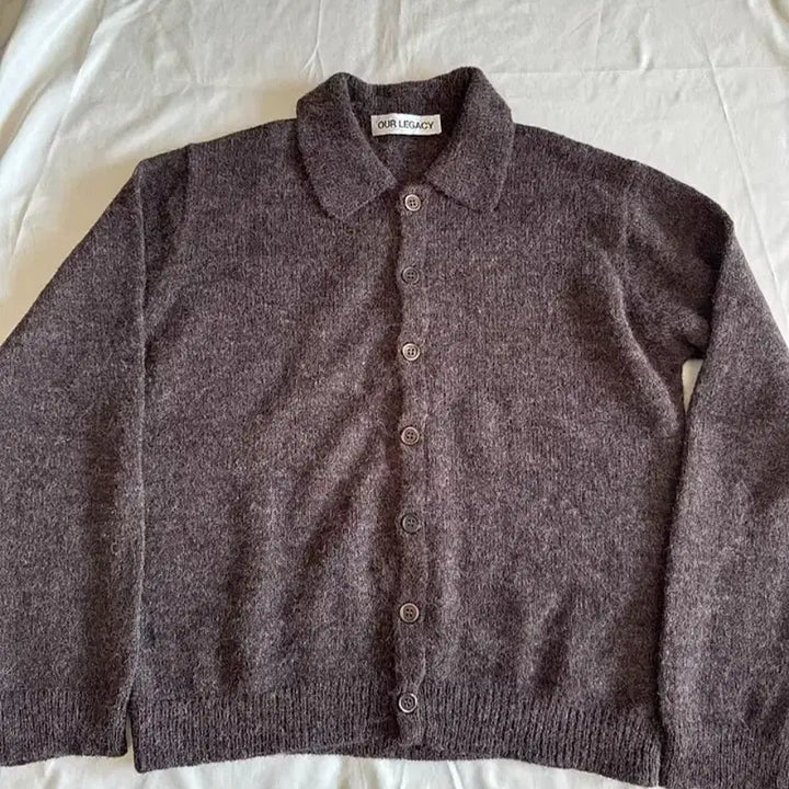 [BUNJANG] Our Legacy Alpaca Evening Polo Cardigan Brown / [50] 아워레가시 알파카 이브닝 폴로 가디건 브라운 컬러