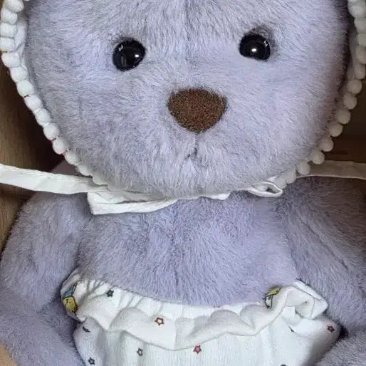 [BUNJANG] Teddy Tales Lena Bear Purple Gray M Size Plush Doll / 테디테일즈 레나베어 퍼플그레이 M사이즈 판매합니다.