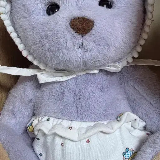 [BUNJANG] Teddy Tales Lena Bear Purple Gray M Size Plush Doll / 테디테일즈 레나베어 퍼플그레이 M사이즈 판매합니다.