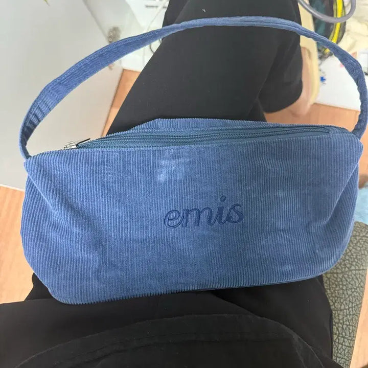 [BUNJANG] Emis Navy Corduroy Shoulder Bag / 이미스가방
