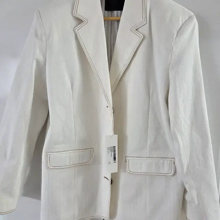 [BUNJANG] Stylenanda Denim Long Jacket Ivory 77 / 스타일난다 데님 롱재킷 아이보리  77  165/88A~새옷  공용